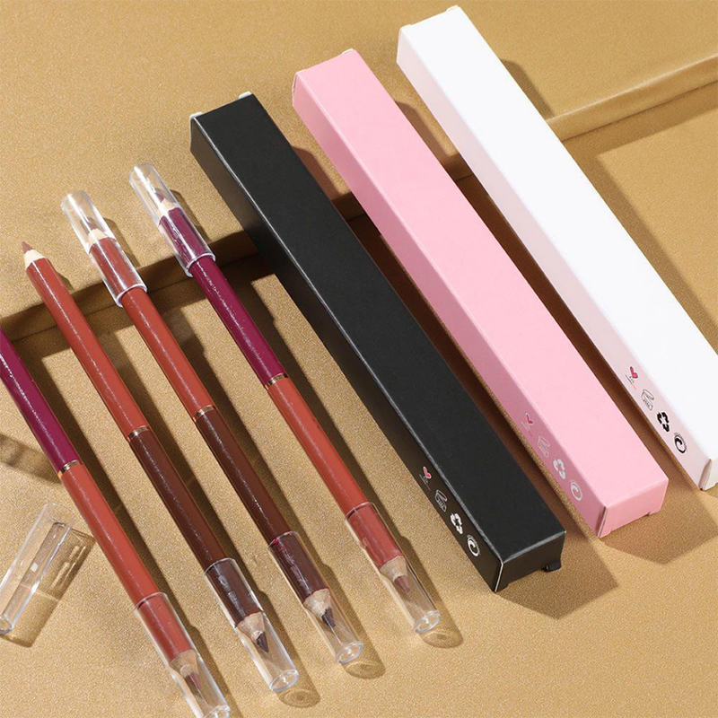 No logo Dudak Kalemi Kutusu Kahverengi Dudak Kalemi Kalem Satıcısı Vegan Kremalı Dudak Kalemi