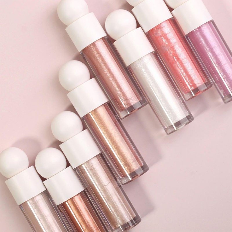 Özel Marka Peri Pırıltılı Sıvı Vurgu Su Geçirmez Vücut ve Yüz Vurgu DIY Renkli logo