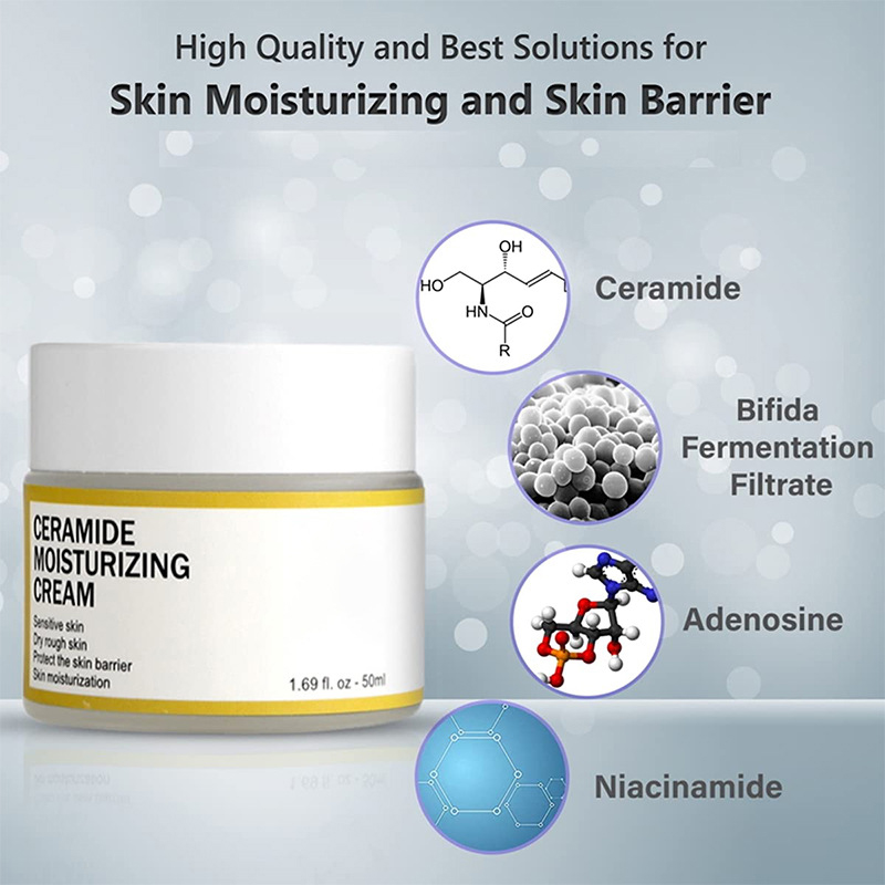 Seramid krem ​​nemlendirir ve nemlendirir, cildin durumunu iyileştirir ve cildin kurumasını ve çatlamasını önler 50g