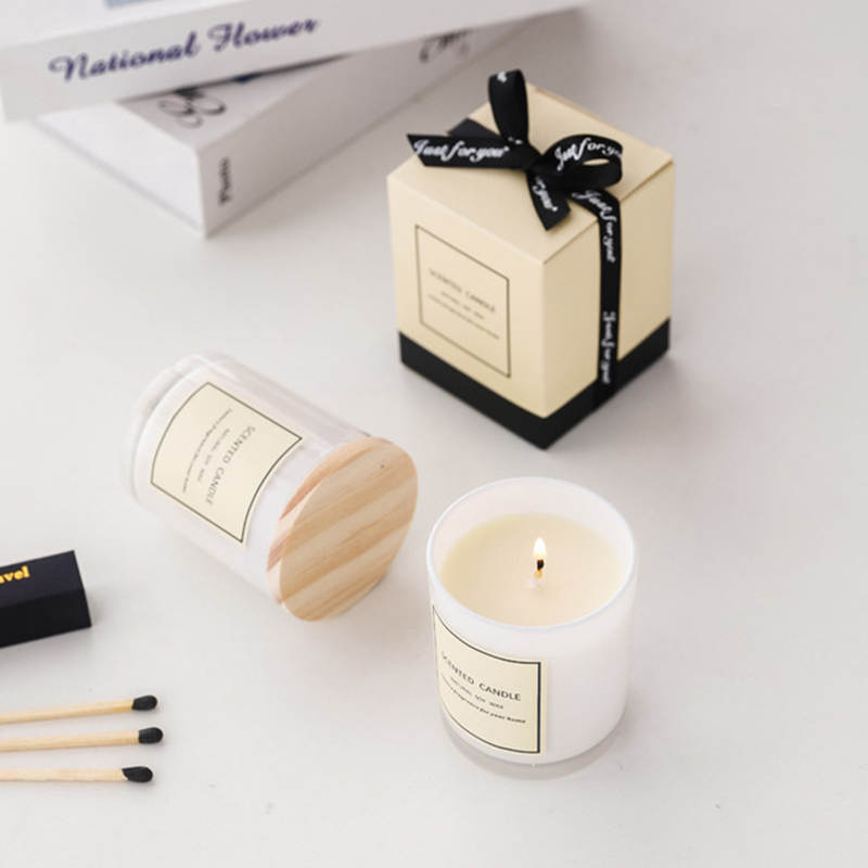 150g Romantik Yuvarlak Soya Balmumu Doğum Günü Mumları Kokulu Lüks El Yapımı Vegan Kokulu Mumlar Hediye Seti