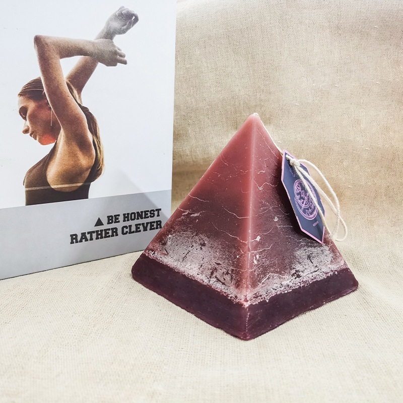 250g Lüks Kristal Mum El Yapımı Zodyak Kokulu Piramit Mumlar Kristaller